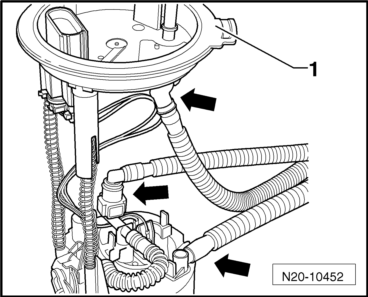 Checking holding pressure, engine code CWVA