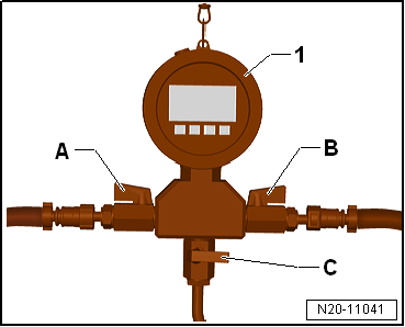 Checking fuel pressure, engine code CWVA