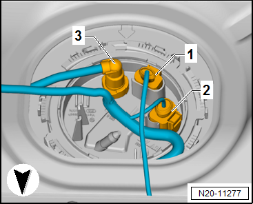 Checking operation and power supply of fuel pump