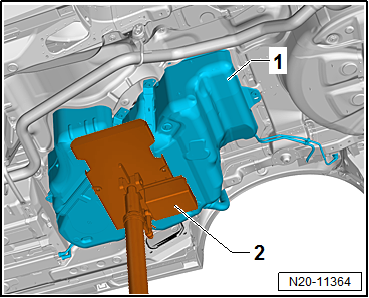 Removing and installing fuel tank, vehicles with multi-link rear suspension and fuel tank leakage diagnosis function