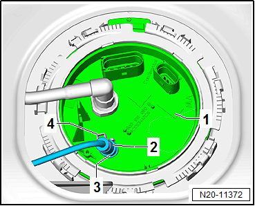 Removing and installing fuel line for auxiliary/supplementary heater