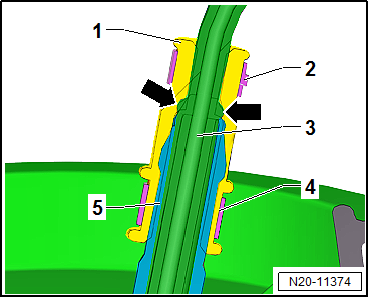 Removing and installing fuel line for auxiliary/supplementary heater