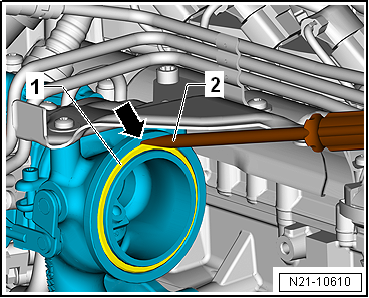 Removing and installing turbocharger