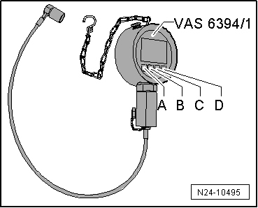 Checking fuel pressure sender -G247-