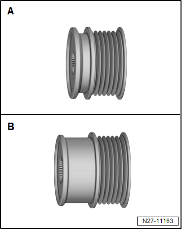 Removing and installing poly V-belt, vehicles with air conditioner compressor