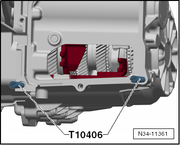 Removing and installing mechatronic unit for dual clutch gearbox -J743