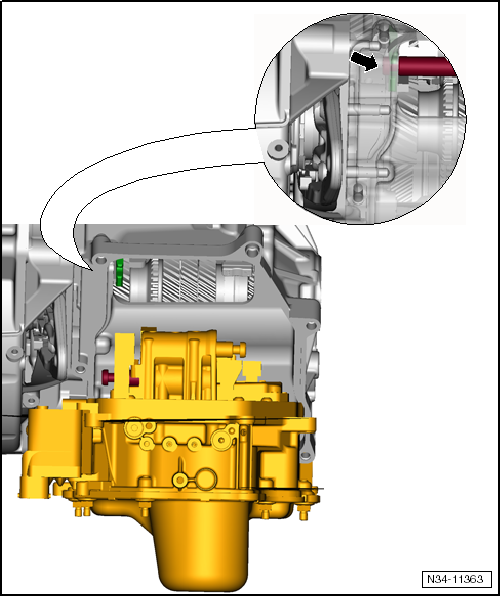Moving mechatronic unit for dual clutch gearbox -J743- into removal position by hand