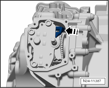 Moving mechatronic unit for dual clutch gearbox -J743- into removal position by hand