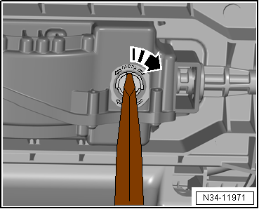 Removing and installing selector lever cable, manufacturer ZF