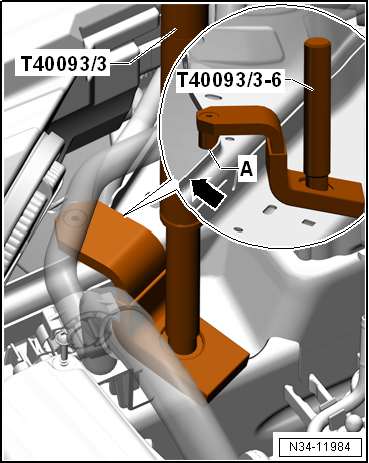Supporting engine in installation position