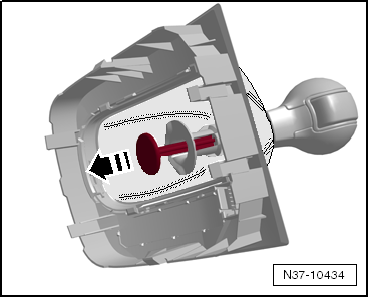 Removing and installing selector lever handle, Golf 2013 ►, Golf Estate 2014 ►, Passat 2015 ►, Passat Estate 2015 ►
