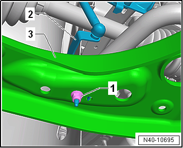 Removing and installing front vehicle level senders -G78-/-G289-