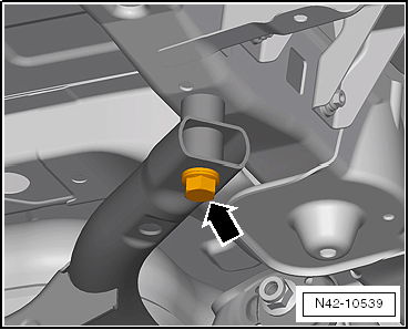 Lowering rear axle, multi-link suspension, front-wheel drive, except for e-Golf
