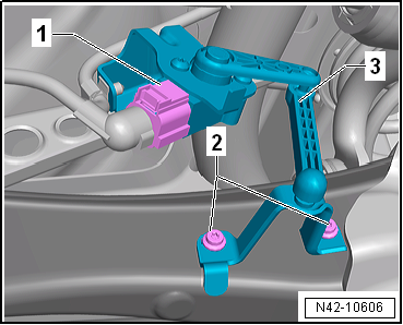Lowering rear axle, multi-link suspension, front-wheel drive, except for e-Golf