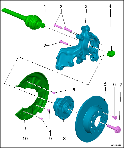 Assembly overview - suspension, multi-link suspension, four-wheel drive