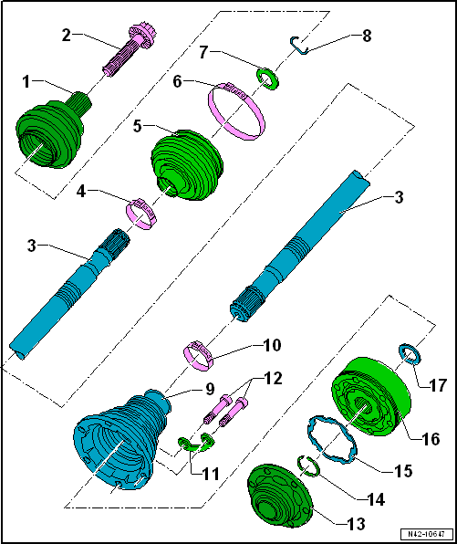 Assembly overview - drive shaft