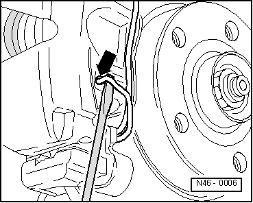 Removing and installing brake pads or linings