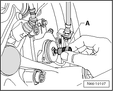 Removing and installing parking brake motor -V282-/-V283-