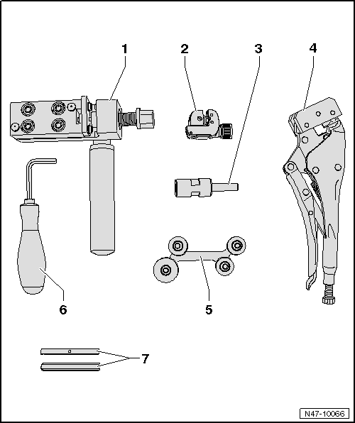 Assembly overview - flanging tool