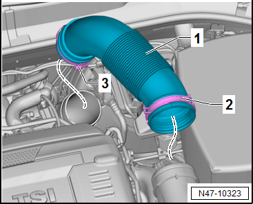 Removing and installing brake light switch, LHD vehicles