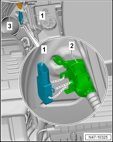 Removing and installing vacuum sender -G608