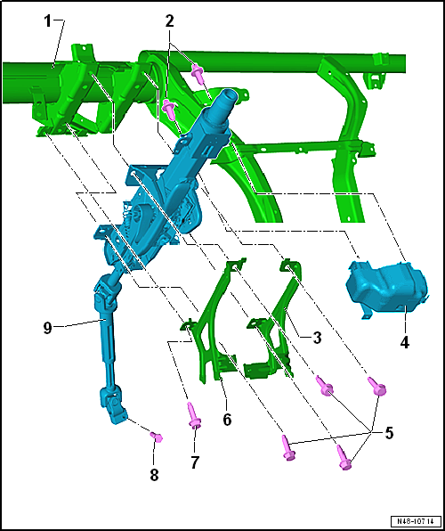 Assembly overview - steering column