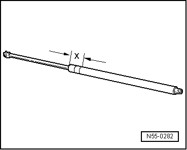 Releasing gas from gas strut