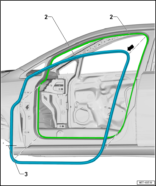 Removing and installing door inner seal