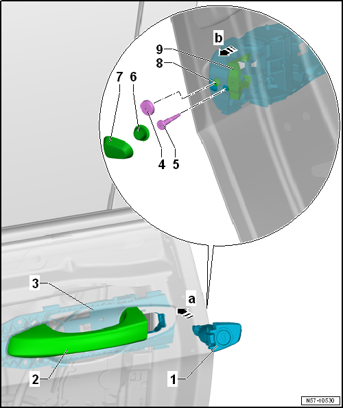 Removing and installing lock cylinder