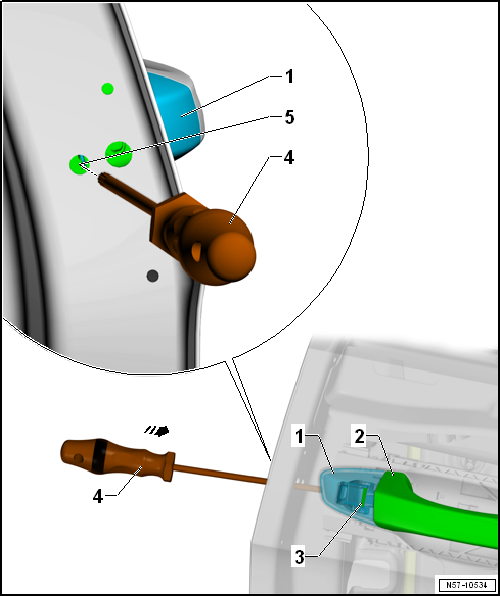 Removing and installing cover cap, without lock cylinder