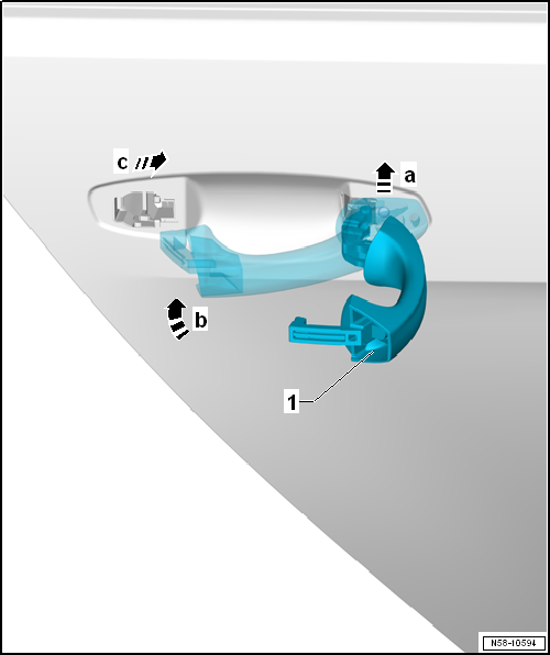 Removing and installing door handle
