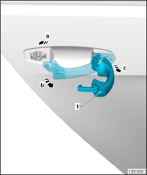 Removing and installing door handle