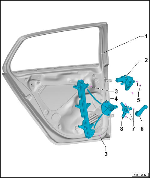 Assembly overview - window regulator