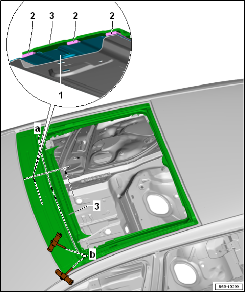 Removing and installing sliding sunroof frame