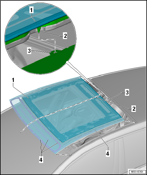 Removing and installing sliding sunroof frame