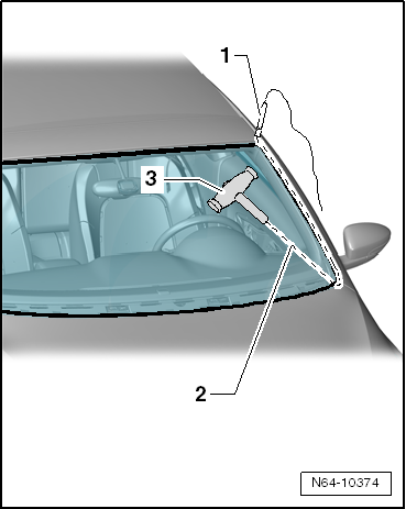Removing and installing windscreen
