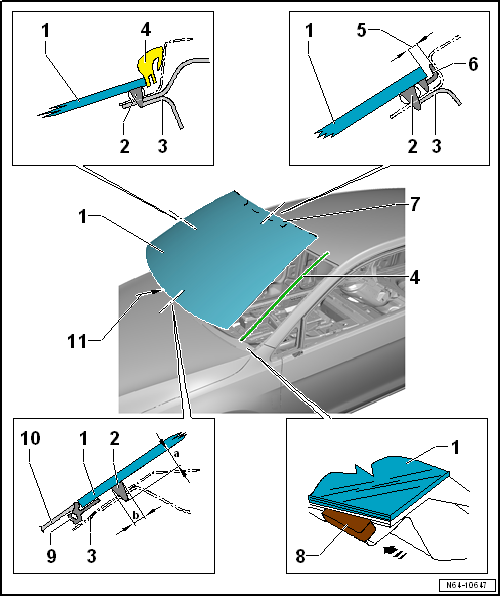 Assembly overview - windscreen