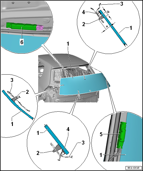Assembly overview - rear window