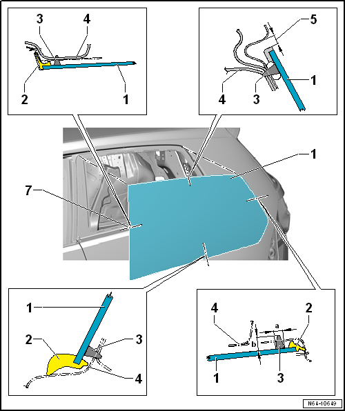 Assembly overview - rear side windows