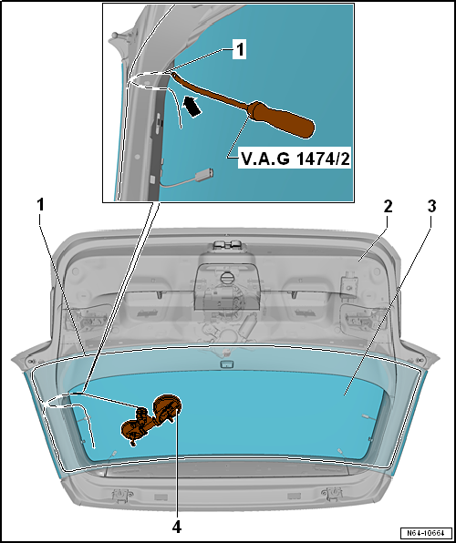 Removing and installing rear window