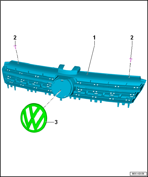 Assembly overview - radiator grille