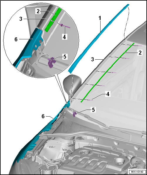 Assembly overview - water deflector