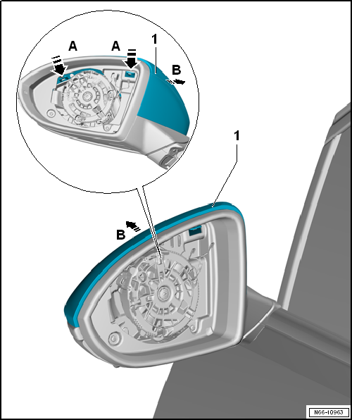 Removing and installing mirror cover