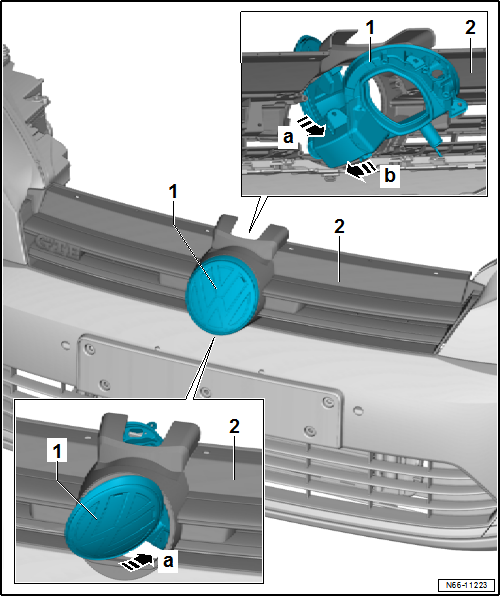 Removing and installing flap for charging bay