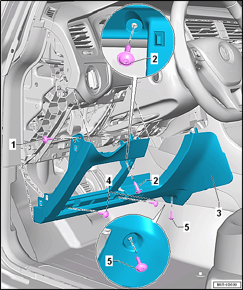 Assembly overview - driver side dash panel cover