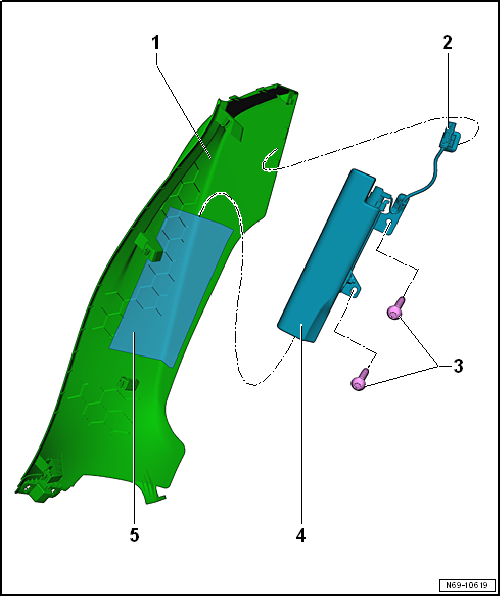 Assembly overview - rear side airbag