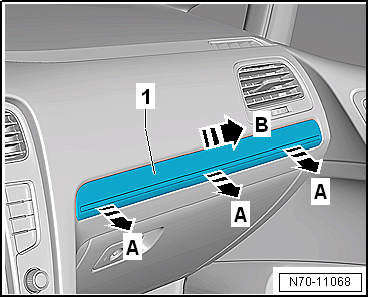 Removing and installing trim panel for dash panel