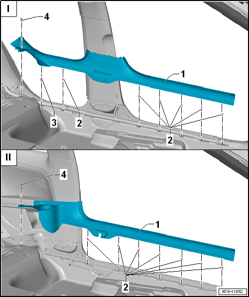 Assembly overview - sill panel moulding