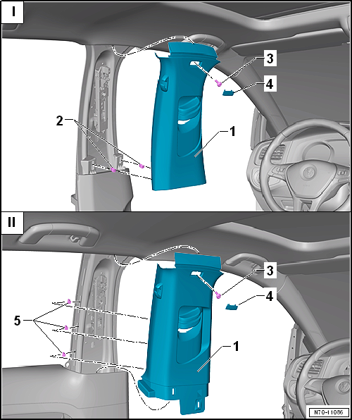 Assembly overview - B-pillar trim