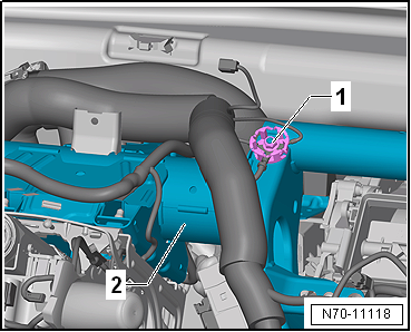 Removing and installing dash panel central tube